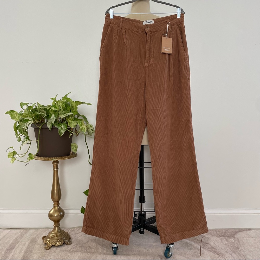 Reformation Montauk Pleated High Rise Corduroy Pants